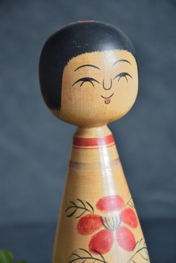 Tsugaru Kokeshi Doll By Senzo Mori