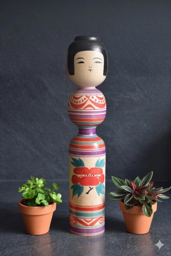 Tsugaru Kokeshi Doll By Rokuchishu Abo