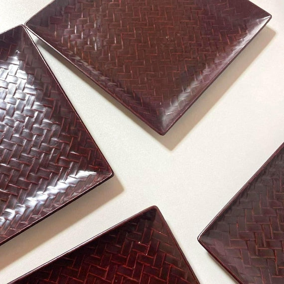 Kurume Rantai Lacquer Plates (Set Of 5)