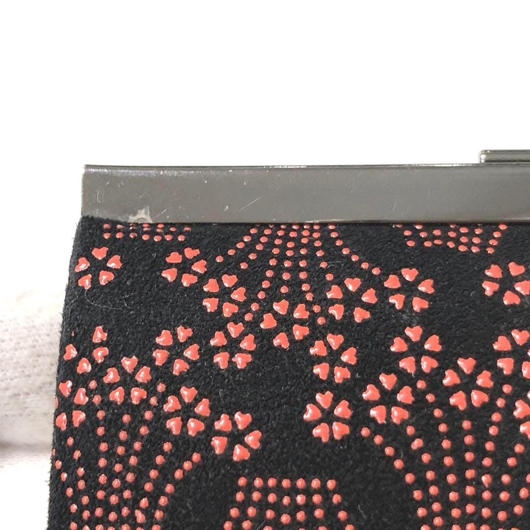 Inden Deerskin Gamaguchi Coin Purse close-up of corner pattern and frame condition