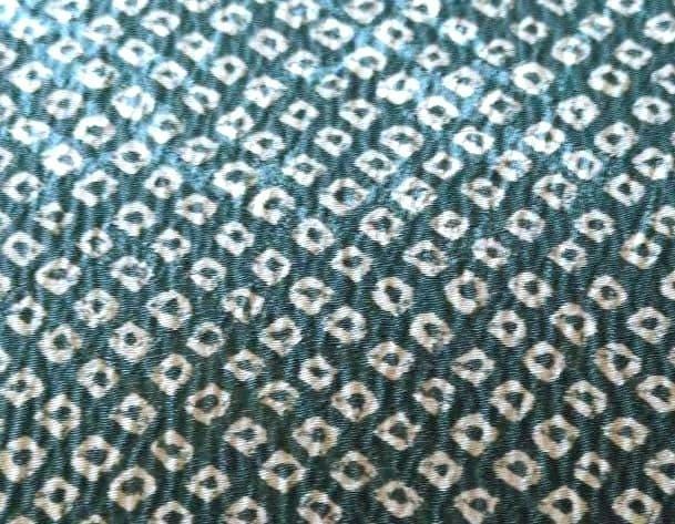 Shibori Indigo Silk Kimono Clutch Handbag pattern detail of raised dot texture