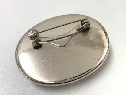 Kutani Floral Ceramic Brooch