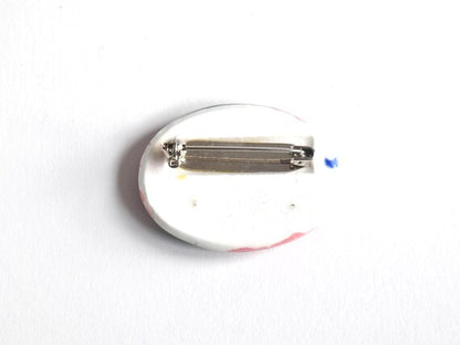 Kutani Ceramic Kimono Brooch