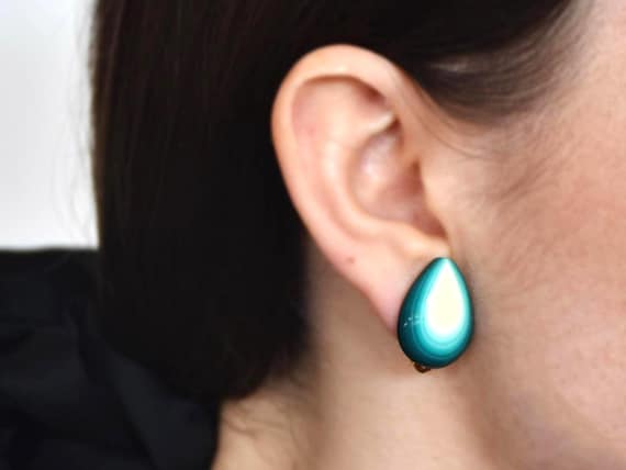 Aizu-Nuri Teardrop Lacquer Earrings
