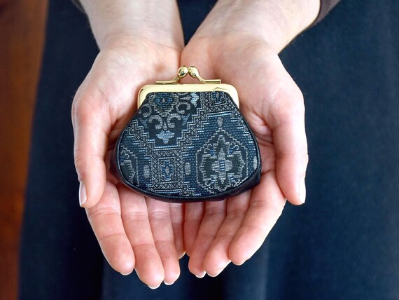 Oshima Tsumugi Style Gamaguchi Coin Purse