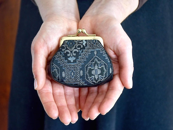 Oshima Tsumugi Style Coin Purse