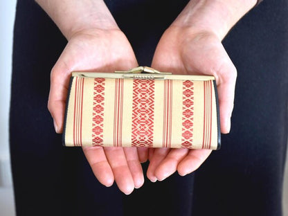 Hakata-Ori Silk Wallet Geometric Pattern