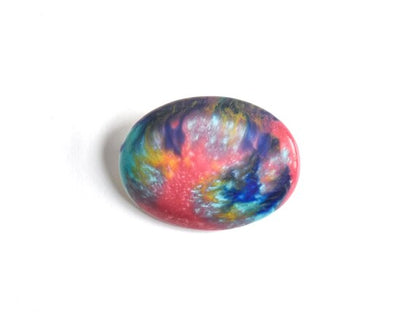 Kutani Ceramic Kimono Brooch