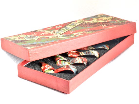 Washi Paper Chopstick Rests Set Of 5, Kimono Pattern