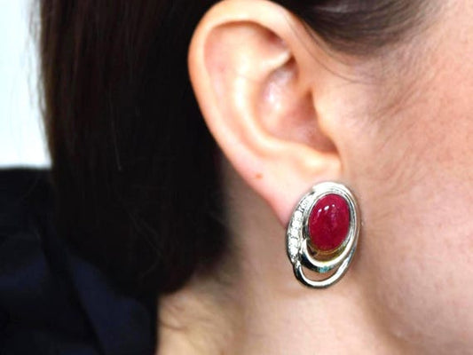 Japanese Cloisonné Sakura Earrings