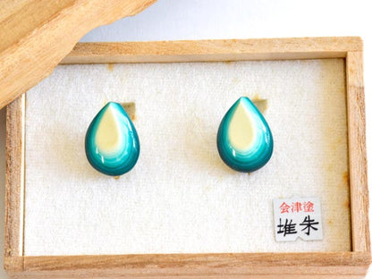 Japanese Lacquer Clip-On Earrings
