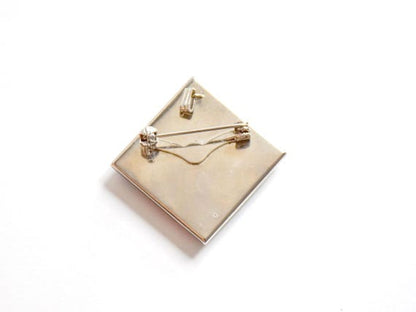 Washi Paper Geometric Brooch Pendant