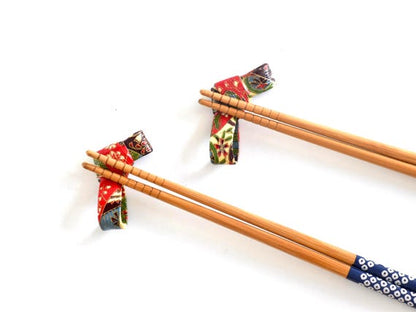 Washi Paper Chopstick Rests Set Of 5, Kimono Pattern