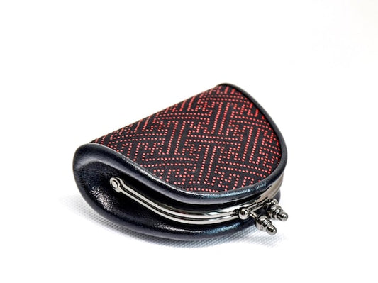 Japanese Deerskin Urushi Geometric Pouch