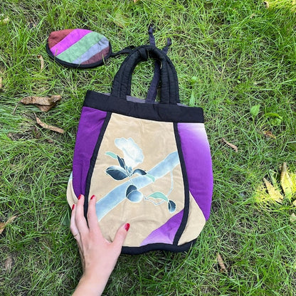 Japanese Kimono Tote With Pouch