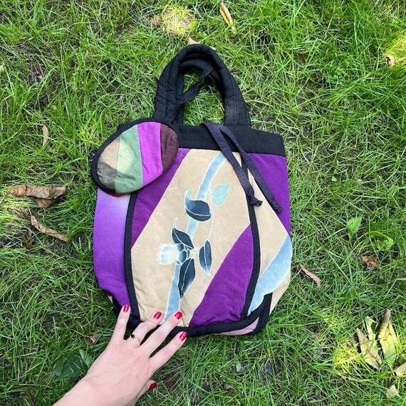 Japanese Kimono Tote With Pouch