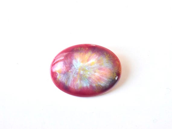Kutani Ceramic Brooch Pink Rosa