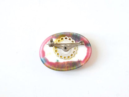 Kutani Ceramic Brooch