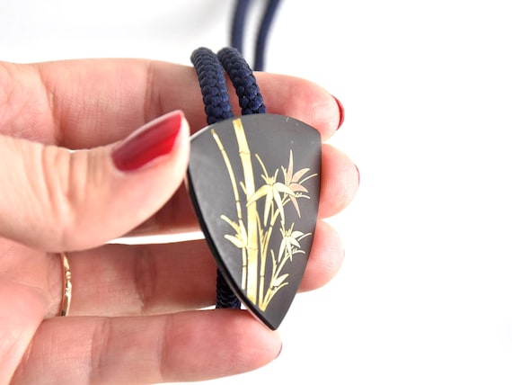 Japanese Damascene Bolo Tie