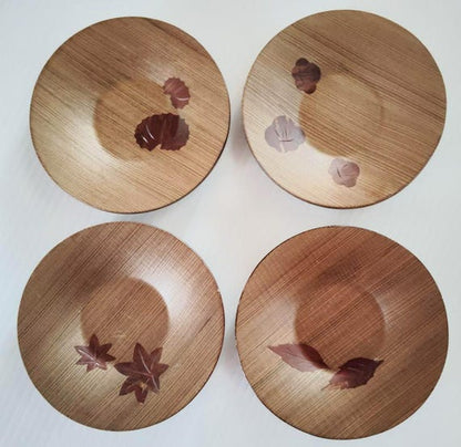 Kabazaiku Birch Bark Coasters Set Of 4