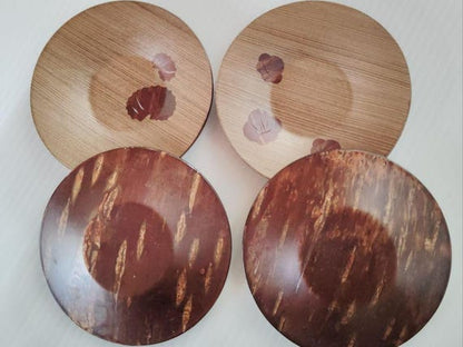Kabazaiku Birch Bark Coasters Set Of 4
