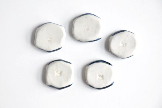 Kyoto Porcelain Chopstick Rests - Blue Landscape Set