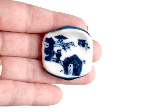 Kyoto Porcelain Chopstick Rests - Blue Landscape Set