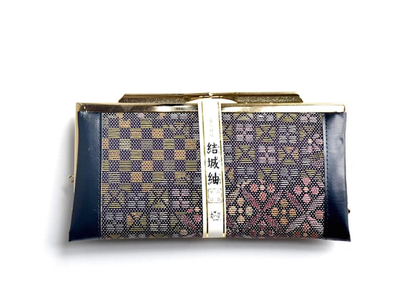 Yūki-Tsumugi Silk Gamaguchi Coin Purse