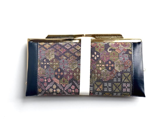 Yūki-Tsumugi Silk Gamaguchi Coin Purse