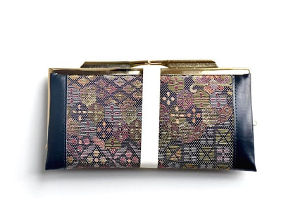 Yūki-Tsumugi Silk Gamaguchi Coin Purse