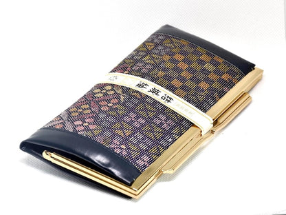 Yūki-Tsumugi Silk Gamaguchi Coin Purse