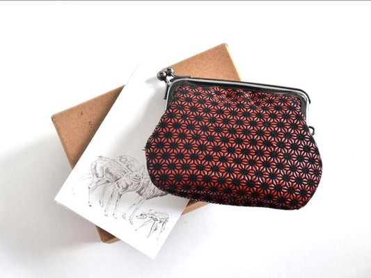Japanese Inden Lacquer Deerskin Coin Purse
