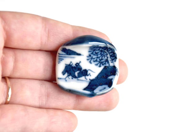 Kyoto Porcelain Chopstick Rests - Blue Landscape Set