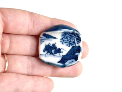 Kyoto Porcelain Chopstick Rests - Blue Landscape Set