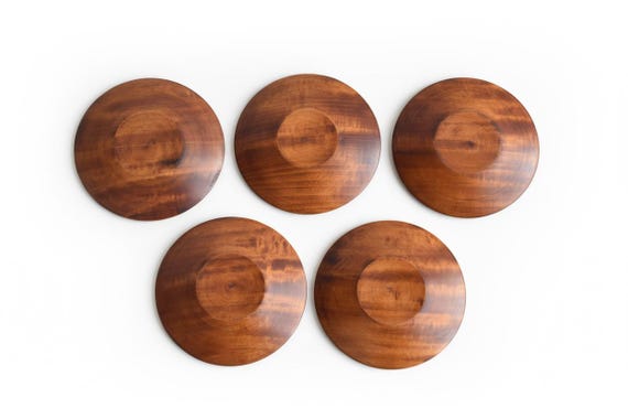 Kaga-Bori Wooden Coasters (Set Of 5)