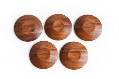Kaga-Bori Wooden Coasters (Set Of 5)