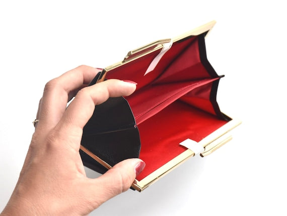 Yūki-Tsumugi Silk Gamaguchi Coin Purse
