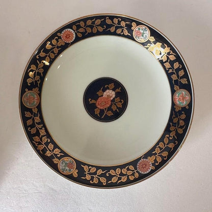 Arita Kiyomitsu Serving Set: Floral & Gold