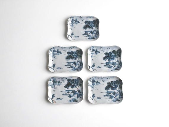 Kiyomizu-Yaki Tōsai Sometsuke Plates