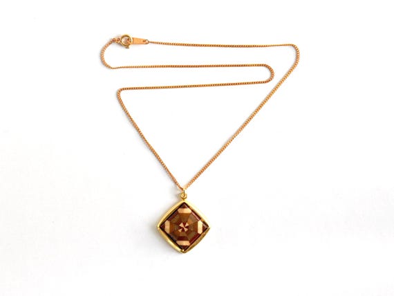 Yosegi Zaiku Pendant Necklace