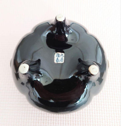 Kutani-Yaki Incense Burner With Lion Lid