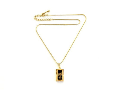 Higo Zogan Gold Inlay Bamboo Pendant Necklace