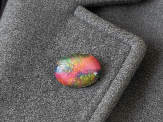 Kutani Ceramic Brooch