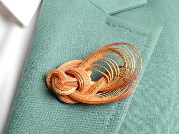 Handcrafted Bamboo Brooch