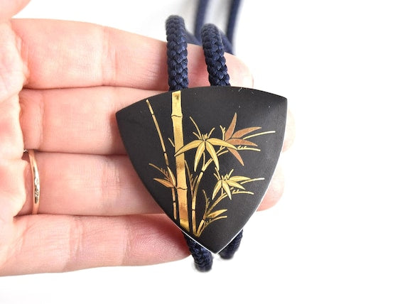 Japanese Damascene Bolo Tie