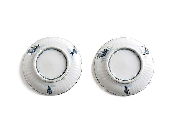 Kiyomizu-Yaki Tōsai Sometsuke Plates (Set Of 2)