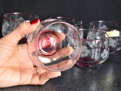 Japanese Cold Tea Set: Glass, Urushi Lacquer & Bamboo