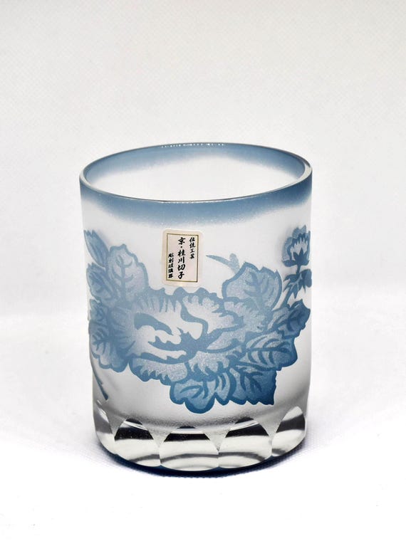 Japanese Painted Floral Whisky Tumblers