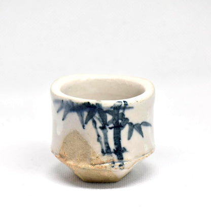 Kikyogama Mino Ware Bamboo Guinomi Sake Cups (Set Of 5)