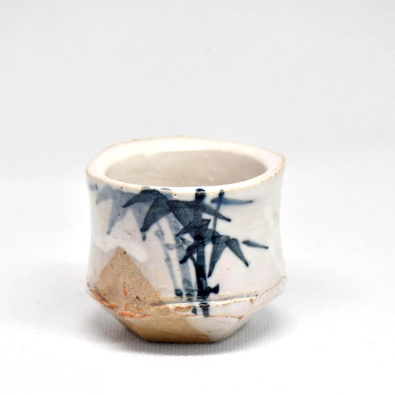 Kikyogama Mino Ware Bamboo Guinomi Sake Cups (Set Of 5)